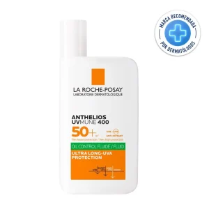 Protector Solar Rostro La Roche-Posay Anthelios UV Mune 400 Oil Control Fluid FPS50+ 50ml - AuroSkin Chile